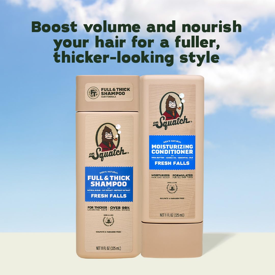 Dr. Squatch set on bathroom shelf styled for Fresh Falls lifestyle vibe