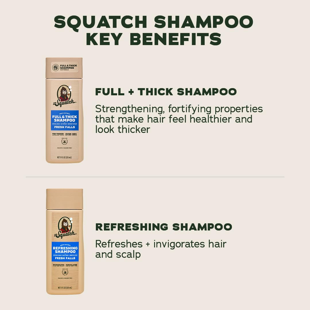 Dr. Squatch bottles in use in shower illustrating easy application