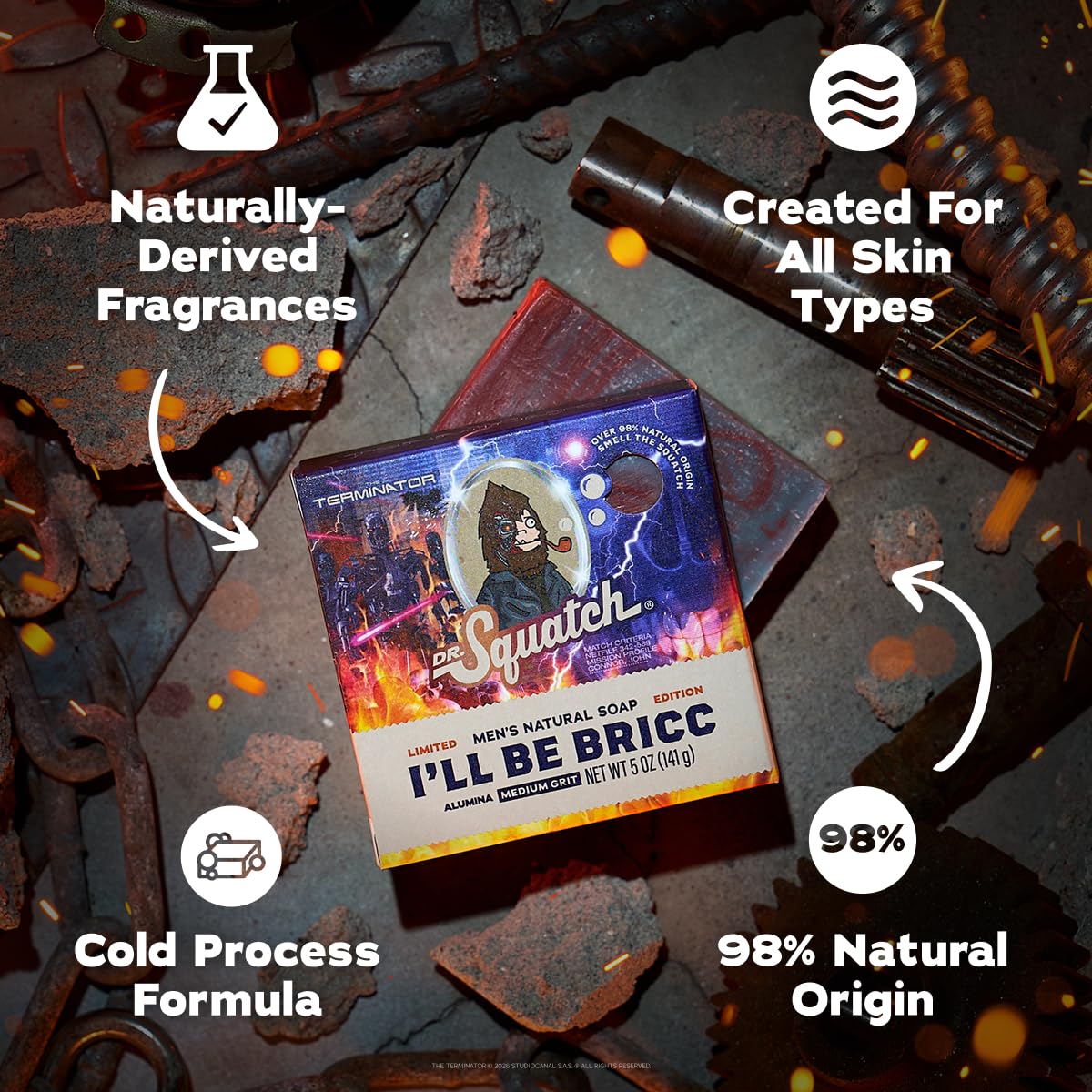 Dr. Squatch ingredients label highlighting natural components and transparency benefit