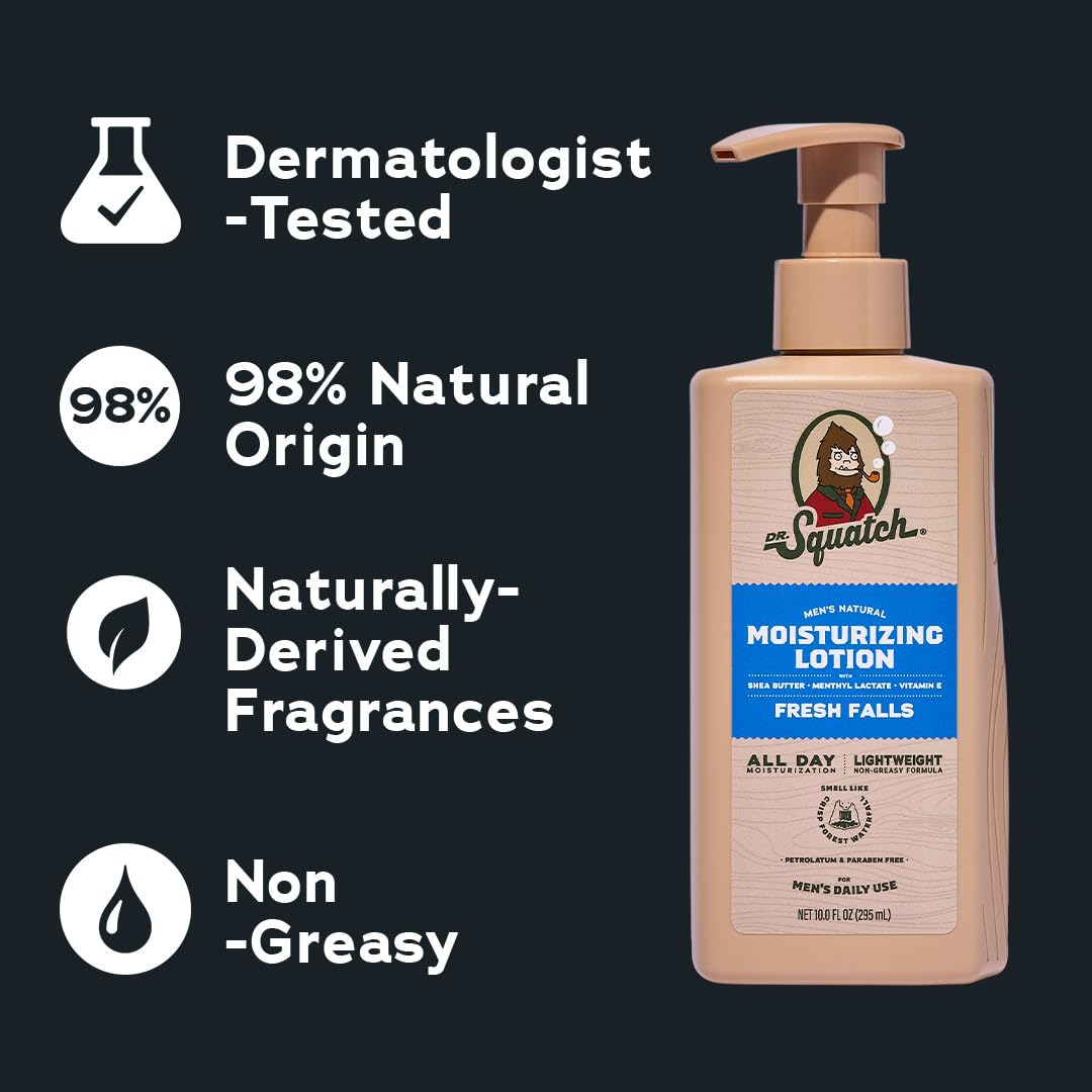 Dr. Squatch shea butter and coconut oil ingredients displayed for deep conditioning benefit