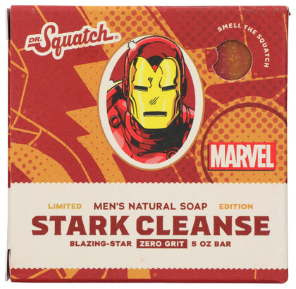 Dr. Squatch Ironman bar front packaging showing branding and collectible benefit
