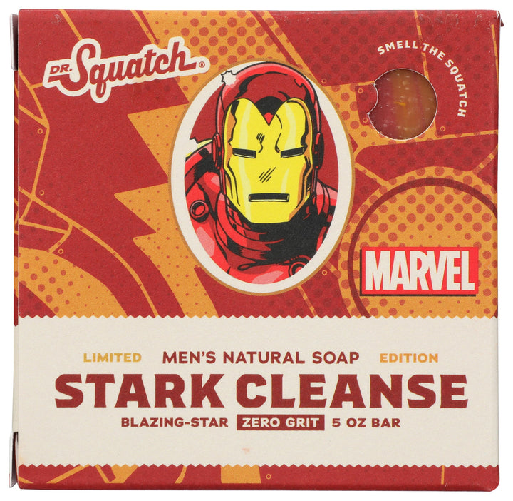 Dr. Squatch Ironman bar front packaging showing branding and collectible benefit
