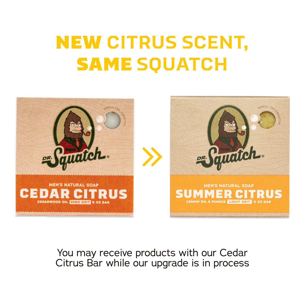 Dr. Squatch bars displayed on bathroom shelf suggesting stylish routine upgrade