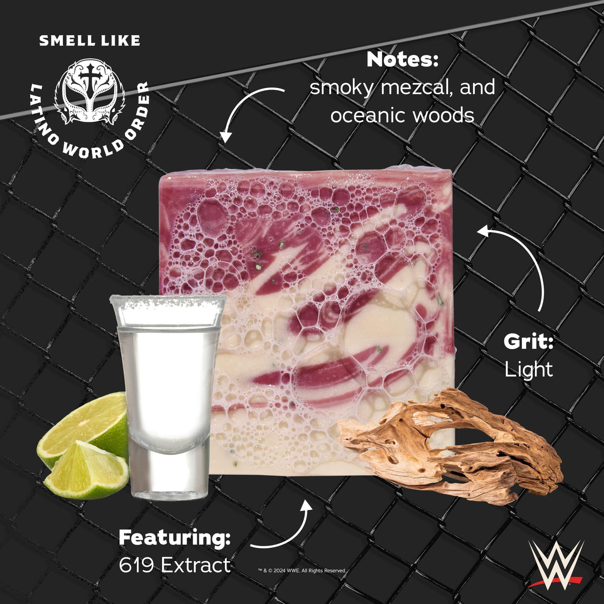 Dr. Squatch Mysterio Magic bar top view highlighting citrus and oceanic notes