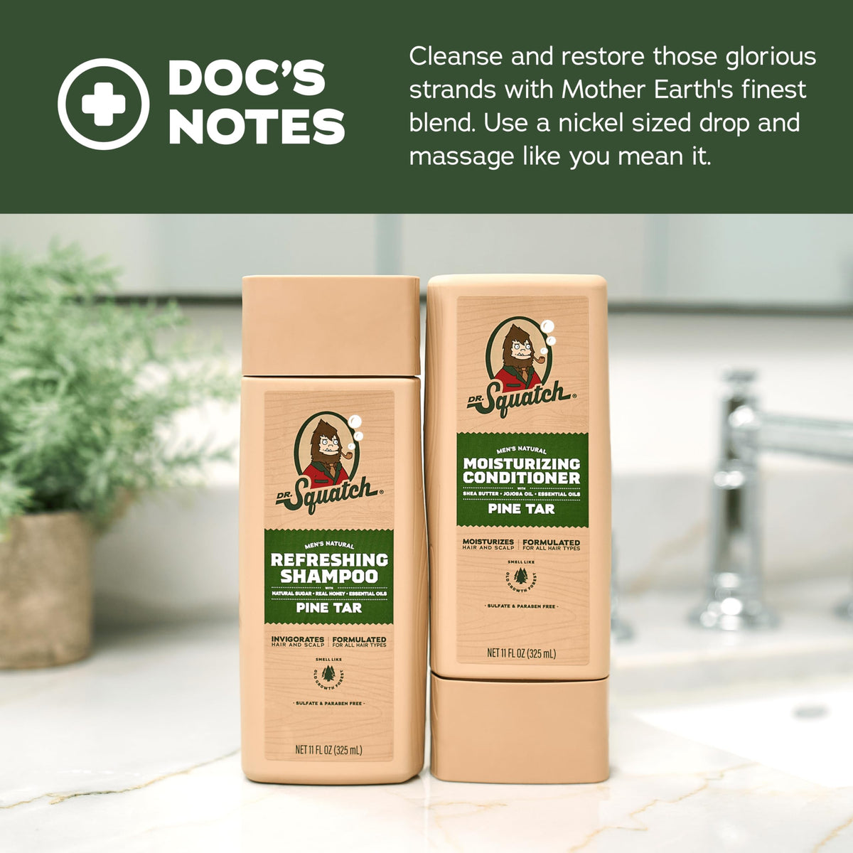 Dr. Squatch label close shot showing ingredient callouts and transparency