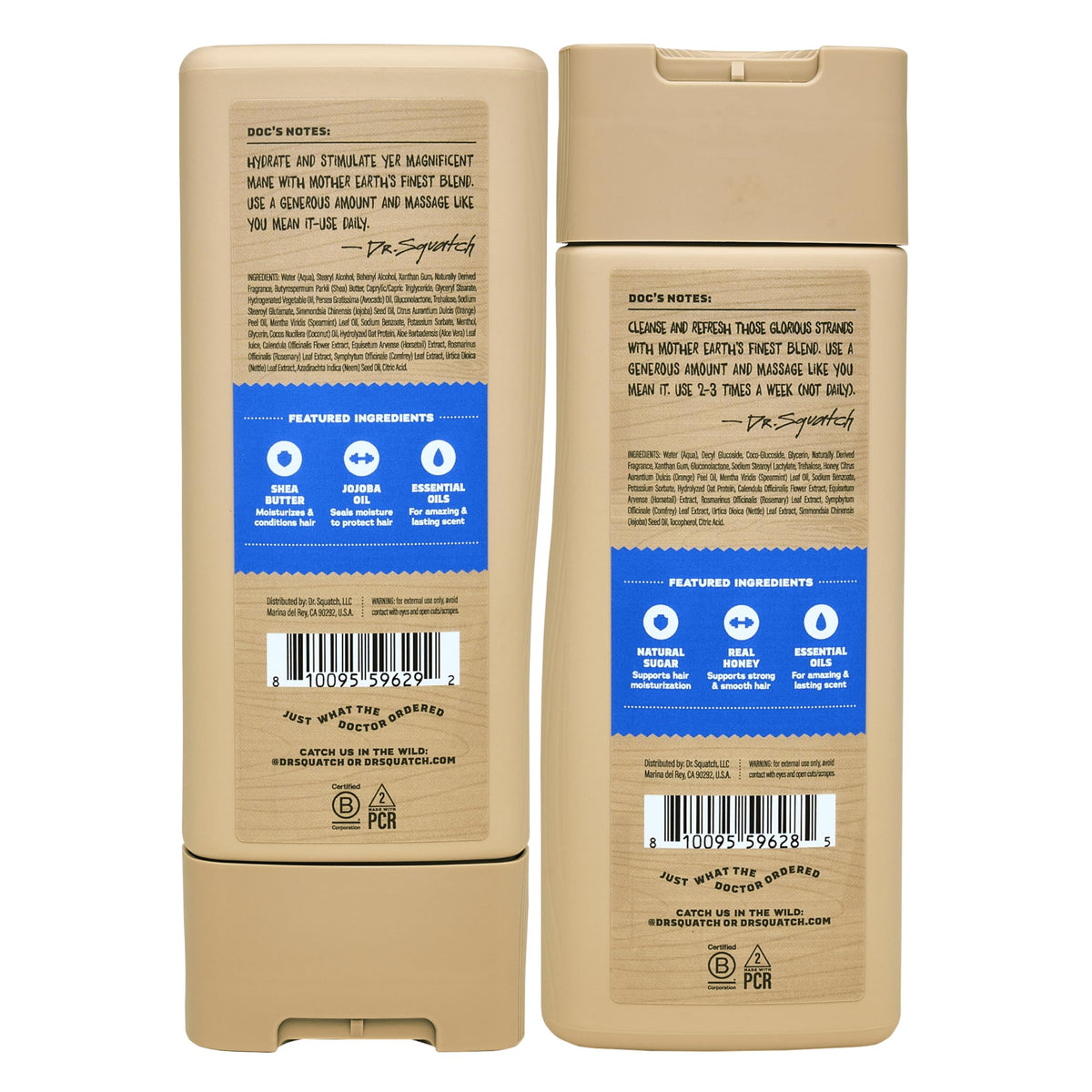 Dr. Squatch shampoo pouring to show texture and gentle cleansing action