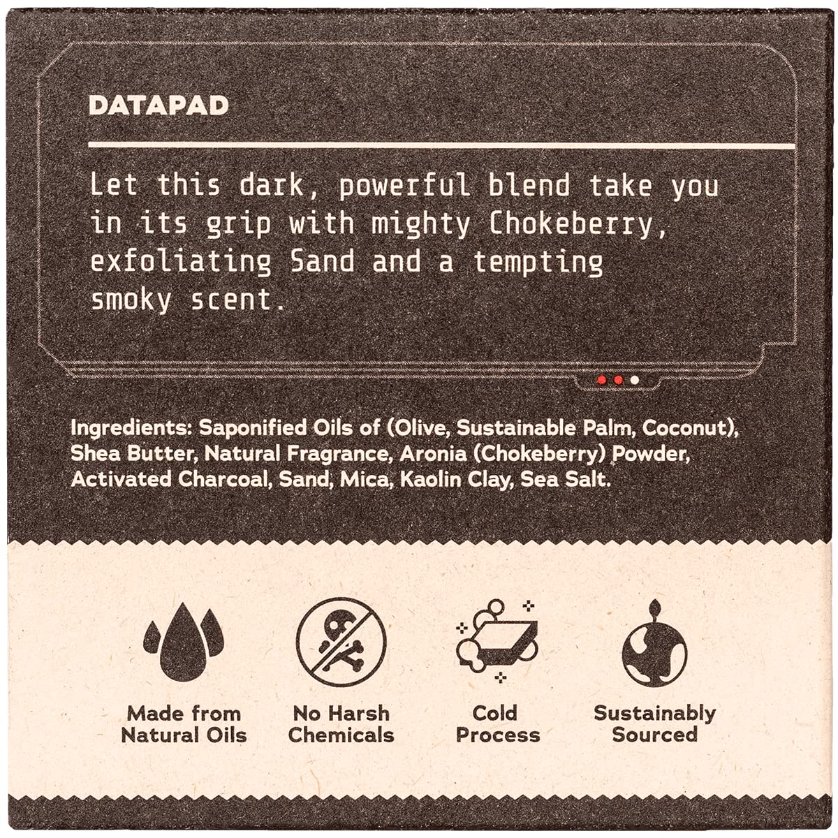 Dr. Squatch close texture shot of clay and soap showing gentle exfoliation benefit
