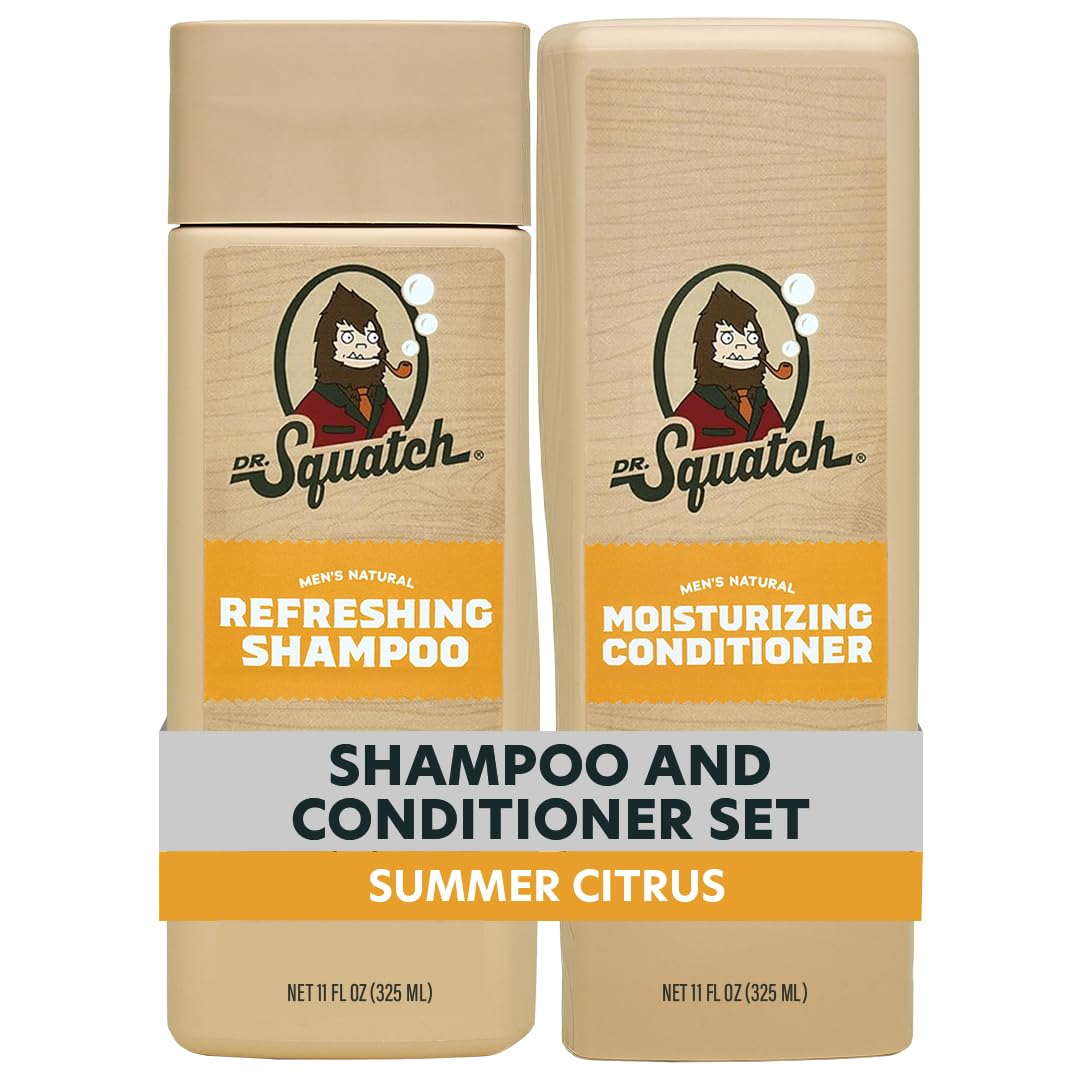 Dr. Squatch front packaging showing bottles and Summer Citrus scent benefit
