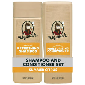 Dr. Squatch front packaging showing bottles and Summer Citrus scent benefit