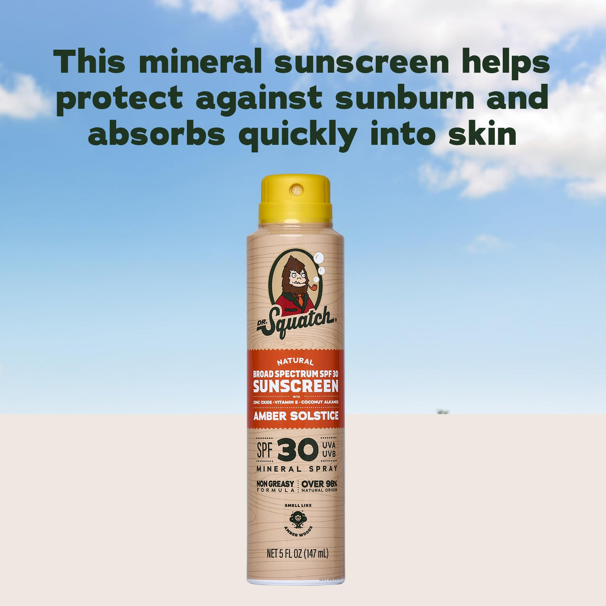 Dr. Squatch applied on a person at the beach showing outdoor protection while active