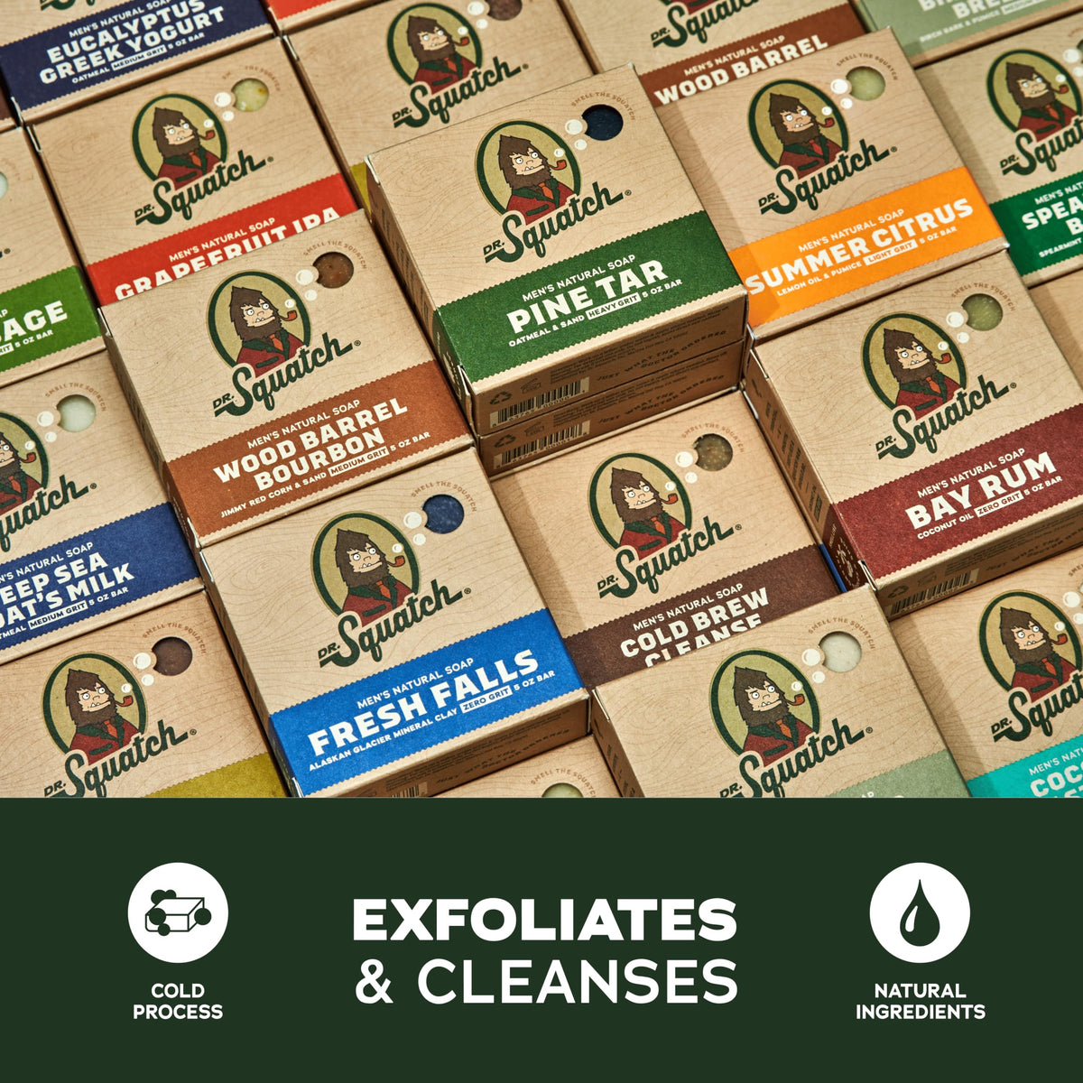 Dr. Squatch lathered bar producing creamy foam and effective cleansing