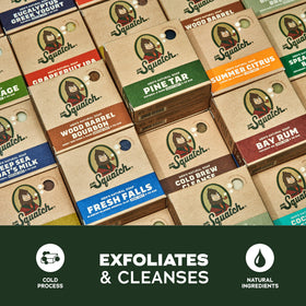 Dr. Squatch lathered bar producing creamy foam and effective cleansing