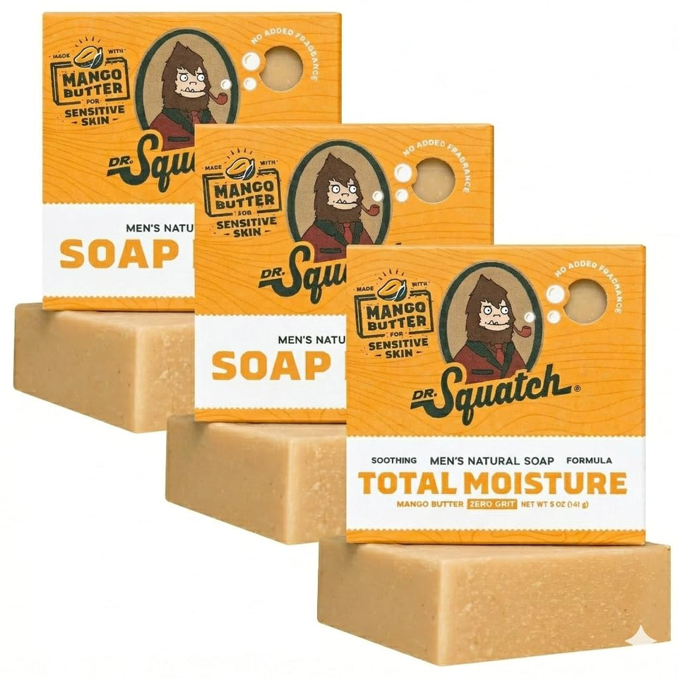 Dr. Squatch front packaging showing the 3-pack and clear branding for easy selection