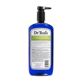 Dr Teal's back label listing ingredients and usage details for informed shoppers