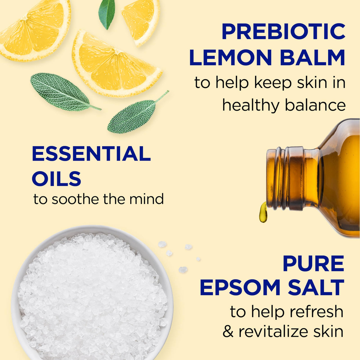 Dr Teal's back label with ingredients list for transparent product details