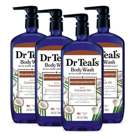 Dr Teal's front packaging bottle showing label and scent benefit