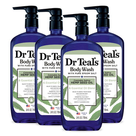 Dr Teal's front packaging showing bottle and calming benefits