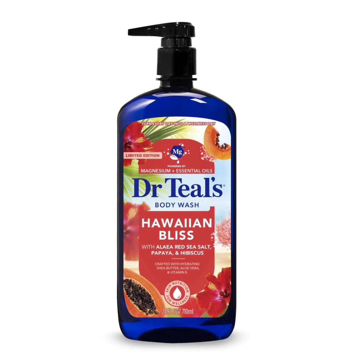 Dr Teal's two bottles together to show generous 2-pack size and long-lasting value