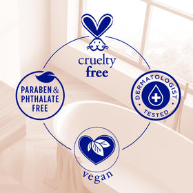 Dr Teal's ingredients label closeup highlighting vitamin E and butters