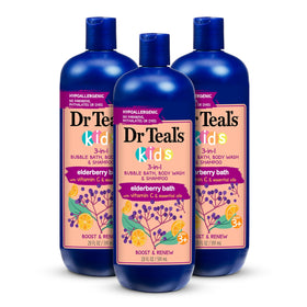 Dr Teal's kids front packaging showing bottle and benefit for quick identification