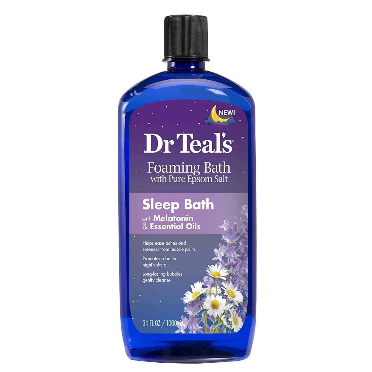 Dr Teal's sleep lotion texture close-up demonstrating fast-absorbing hydration