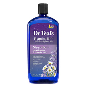Dr Teal's sleep lotion texture close-up demonstrating fast-absorbing hydration