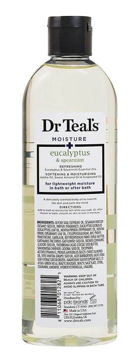 Dr Teal's pouring Nourishing Coconut oil texture for smooth hydration benefit