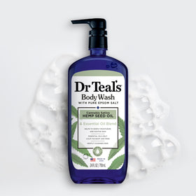Dr Teal's scale size comparison showing 24 fl oz bottle volume clearly