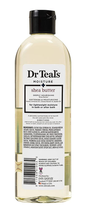 Dr Teal's held in hand showing bottle size and travel-friendly benefit