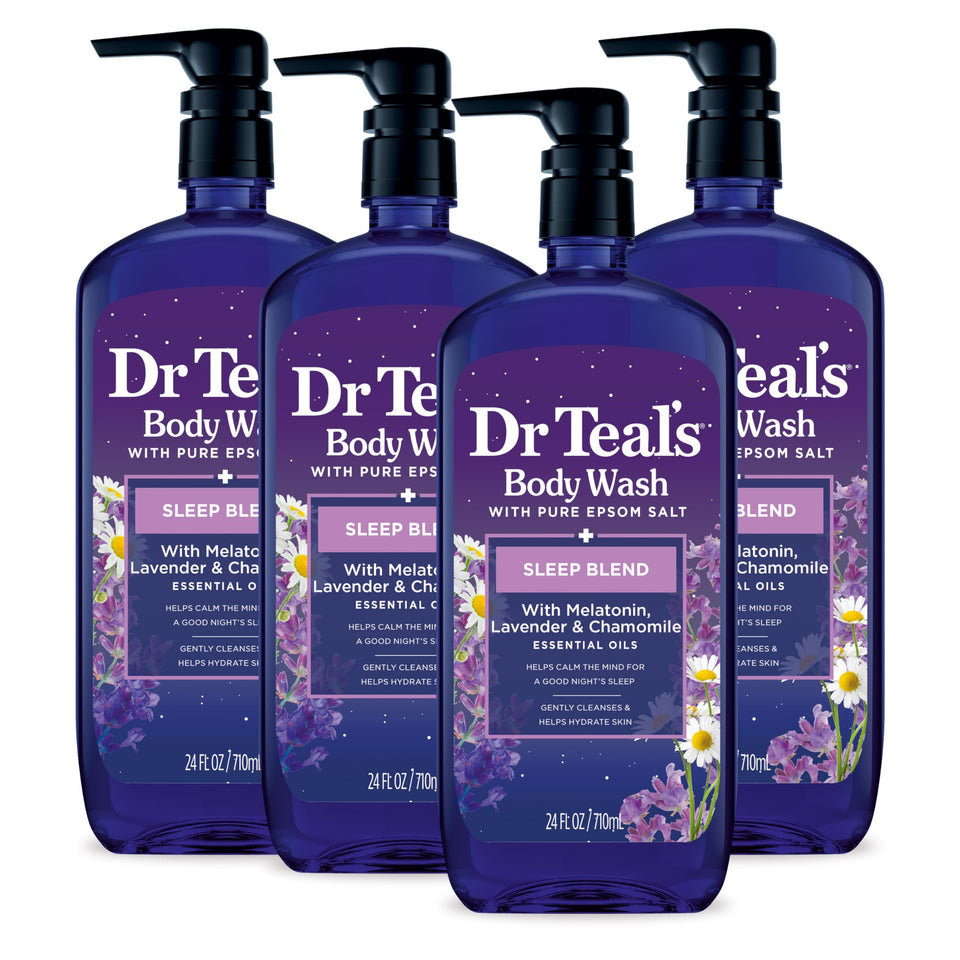 Dr Teal's front packaging showing sleep blend and pack details for easy identification