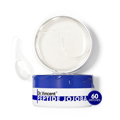 Dr Vincent front packaging showing 60 eye patches and benefits