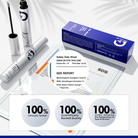 Dr Vincent label close-up with ingredients, showing transparency and peptide focus