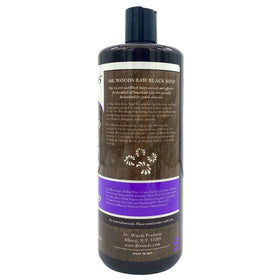 Dr. Woods label close-up highlighting natural ingredient benefits