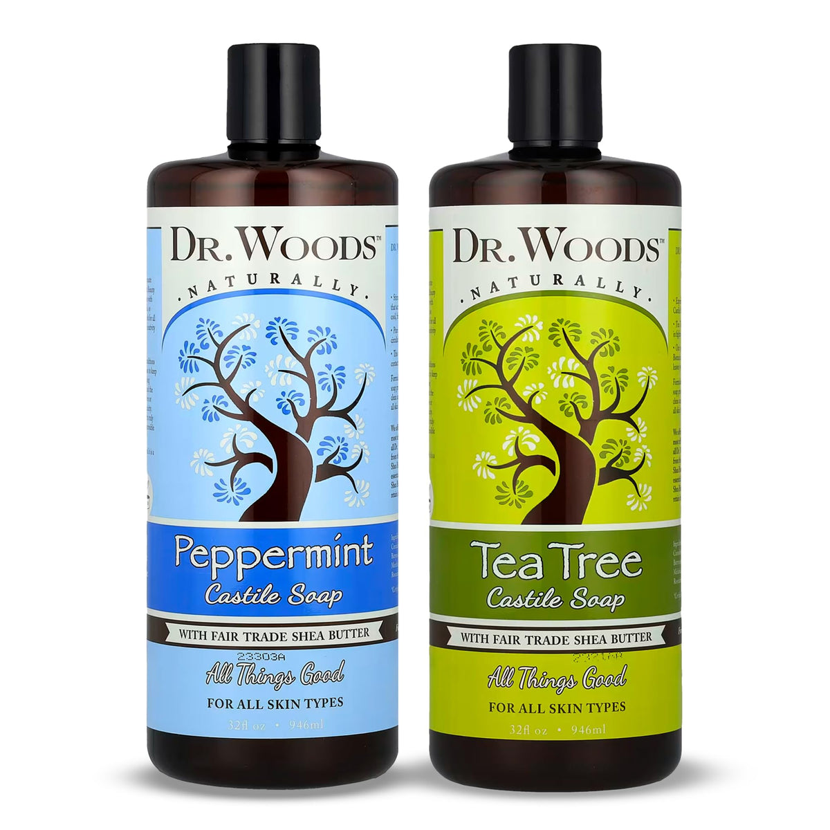 Dr. Woods front bottle showing label and benefits