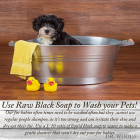 Dr. Woods on bathroom shelf styled to show natural, versatile use