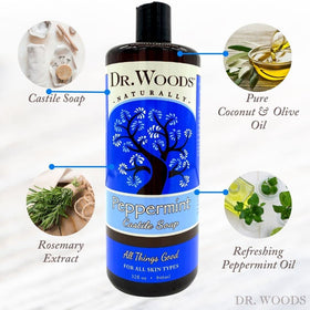 Close-up thick lather from Dr. Woods soap showing moisturizing foam