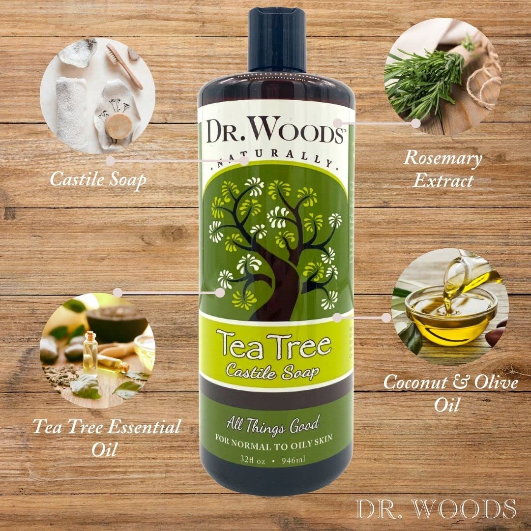 Dr. Woods label detail with ingredient list showing organic shea