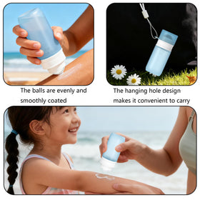 Draduo used by family on sand, simplifies sunscreen application for kids