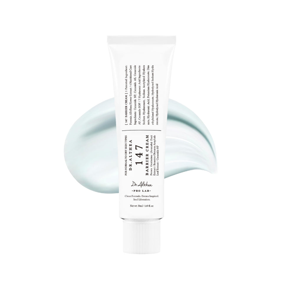 Dr.Althea 147 Barrier Cream front tube showing packaging and product size benefit