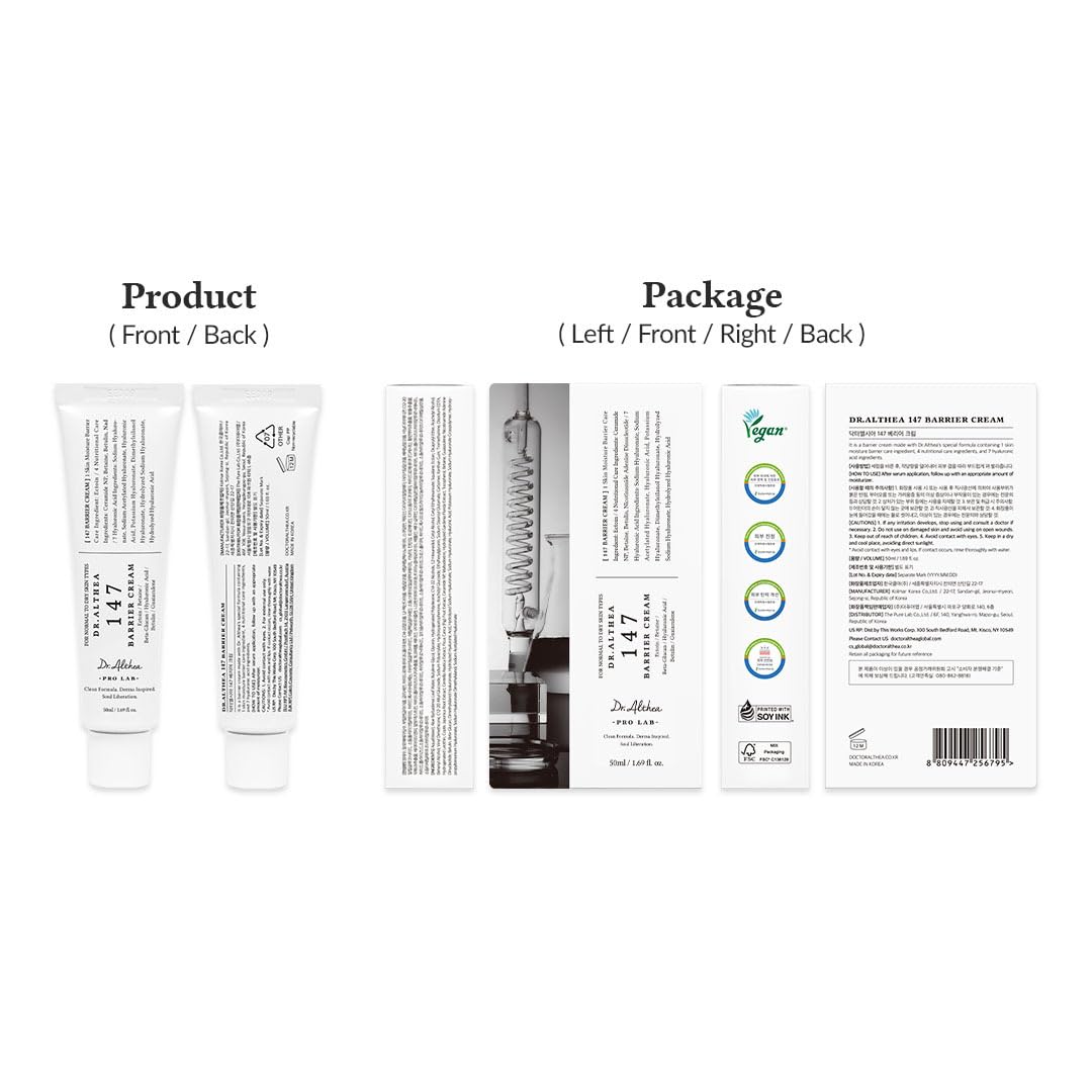 Dr.Althea recyclable packaging detail showing eco-conscious design and vegan commitment