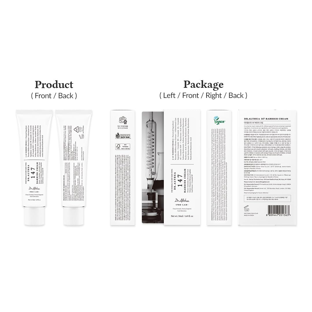 Dr.Althea 147 Barrier Cream texture close-up on fingertip illustrating hydration benefit