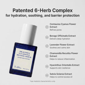 Dr.Althea patented 6-herb complex label showing calming botanical benefits