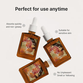 Dr.Althea bottle scale next to hand showing size for travel convenience