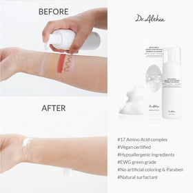 Dr.Althea foam texture close-up demonstrating gentle, airy lather