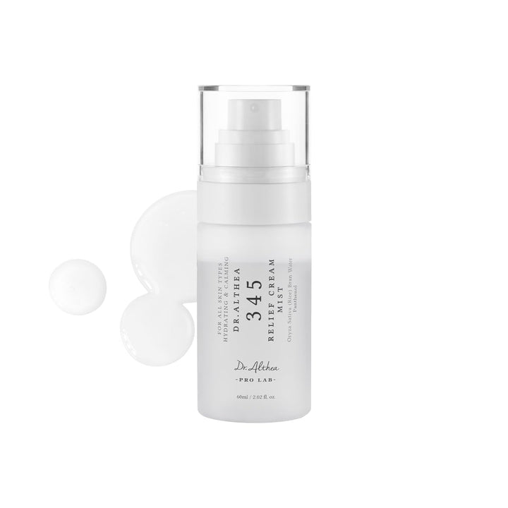 Dr.Althea front packaging showing 345 Relief Cream Mist benefits