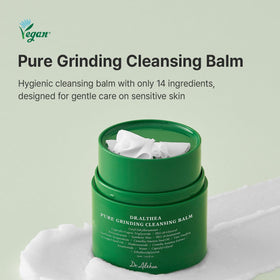 Dr.Althea grinding mechanism detail highlighting sanitary, measured dispensing benefit