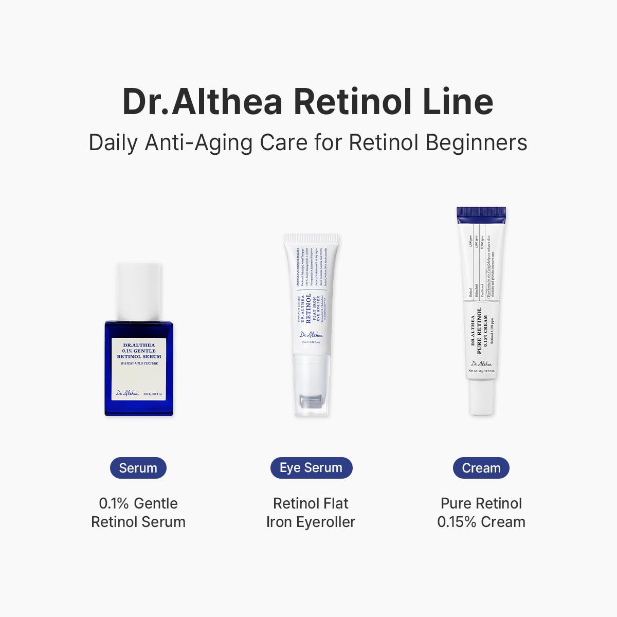 Dr.Althea on bathroom shelf with other skincare to show daily routine use