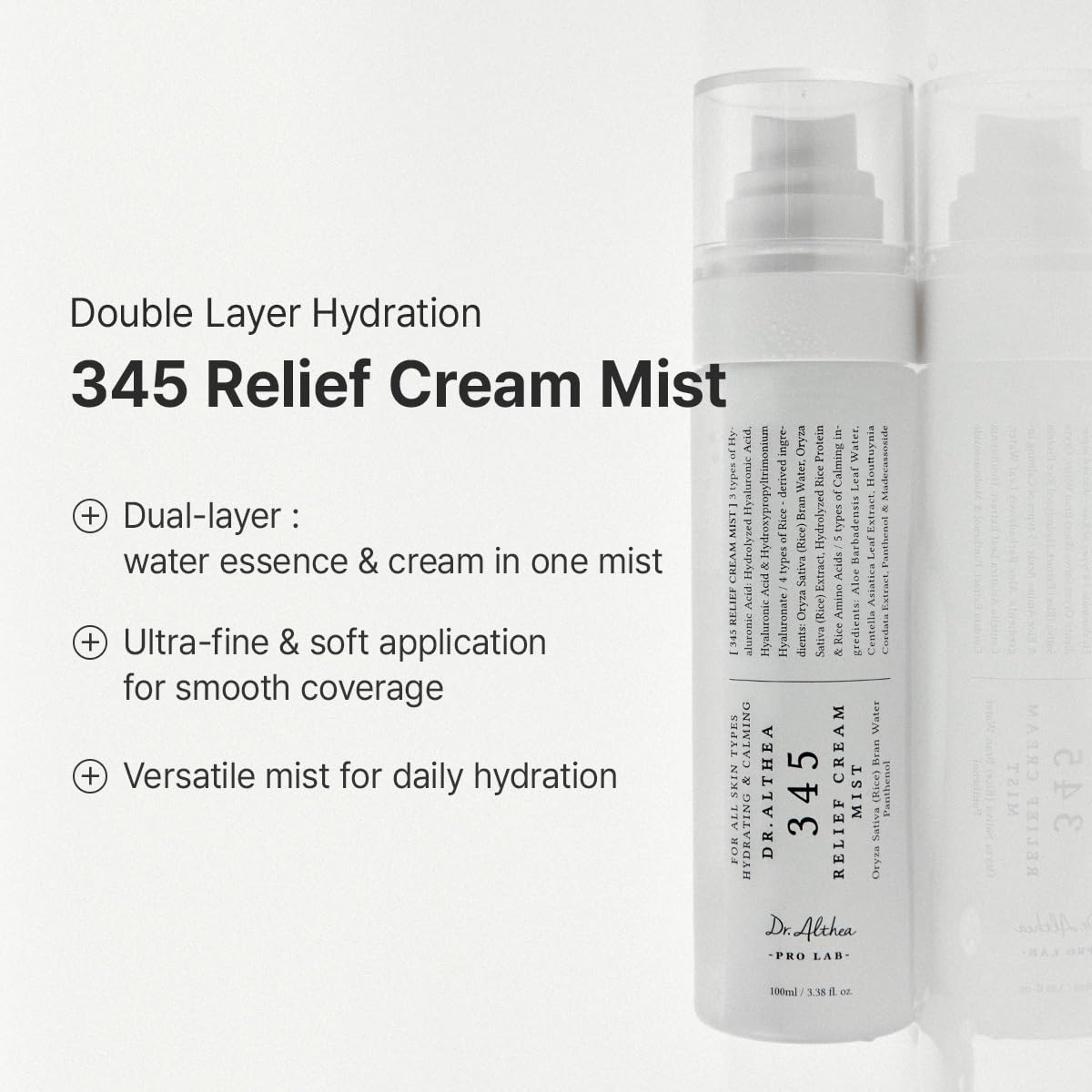 Dr.Althea ingredient focus on niacinamide and ceramide for barrier support