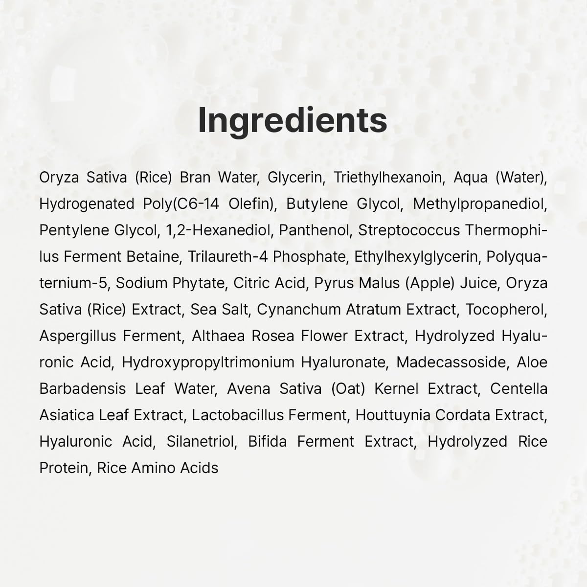 Dr.Althea label closeup listing hyaluronic acid panthenol and centella