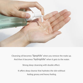 Dr.Althea oil emulsifying with water showing milky rinse removal